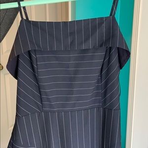 Navy blue stripped dress